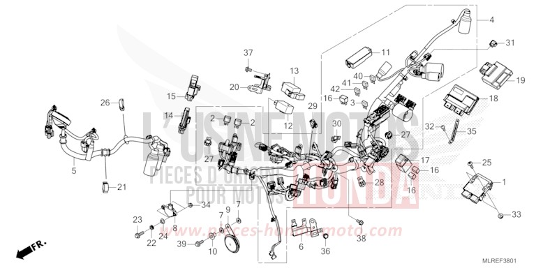 FAISCEAU DES FILS (2) de Hornet 500 PEARL HORIZON WHITE (NHB61) 2026